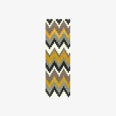 The Rug Seller Matrix MAX69 Cuzzo Hallway Runner Rugs in Mustard Yellow&nbsp;70x240cm