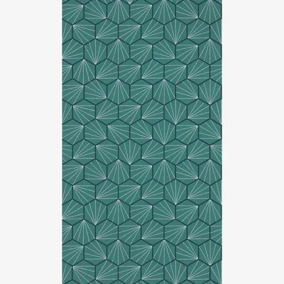 The Rug Seller Aikyo Geometric Wallpaper 111919 by Scion in Forest Green&nbsp;Roll