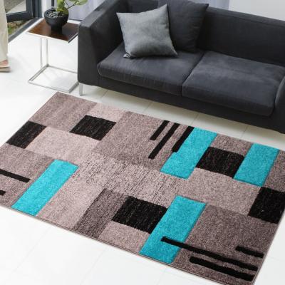The Rug Seller Blocks Rugs in Grey Blue by Rugstyle&nbsp;70x140cm