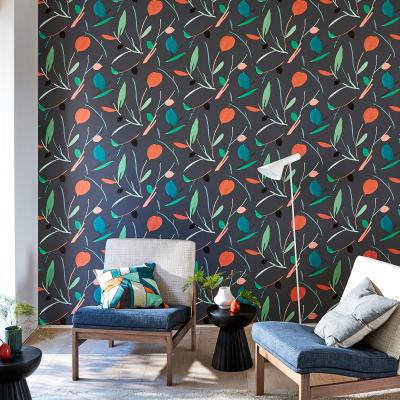 The Rug Seller Oxalis Wallpaper 111997 by Scion in Pimento Marine&nbsp;Roll