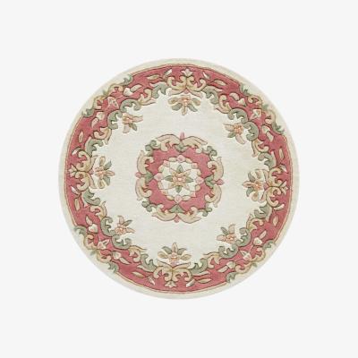 The Rug Seller Royal Aubusson Circular rugs in Rose Cream