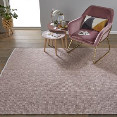 The Rug Seller Brittany Modern Flatweave Indoor Outdoor Rugs in Rose Pink&nbsp;160x230cm