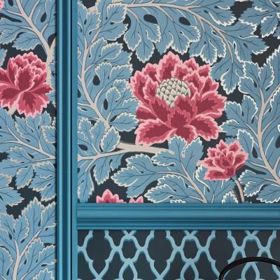 The Rug Seller Aurora Floral Wallpaper 116 1004 by Cole & Son in Cerise and Cerulean BlueRoll