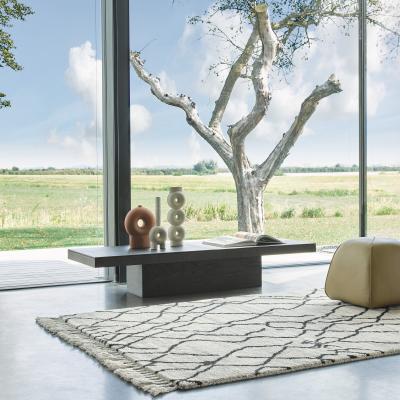 The Rug Seller Arabiska Diamant 063101 Moroccan Tassel Rugs in Beige Black by Brink and Campman