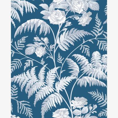 The Rug Seller Rose Wallpaper 10031 by Cole & Son in White Ice Blue&nbsp;Roll