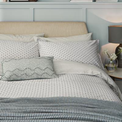 The Rug Seller Edie Organic Cotton Bedding Duvet Cover and Pillowcase and Pillowcase By Murmur in Lough Green&nbsp;74x48cm