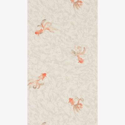 The Rug Seller Fantail Wallpaper 216284 by Sanderson in Cream Orange&nbsp;Roll