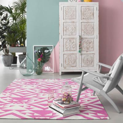 The Rug Seller Pink Mellow Geometric Wool Rugs 004 11 by Accessorize200x290cm