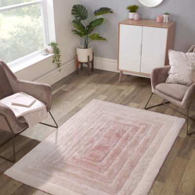 The Rug Seller 3D Time Gate Ombre Shaggy Rugs in Natural Beige&nbsp;120x170cm