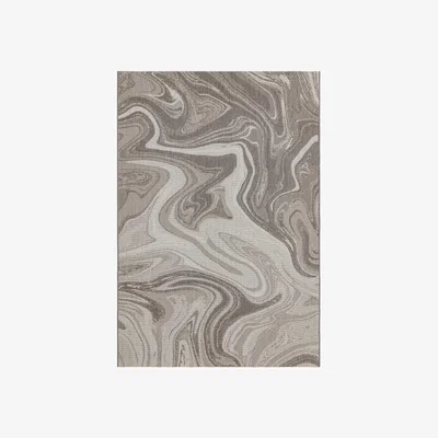 The Rug Seller Patio PAT20 Marble Outdoor Rugs in Natural Beige