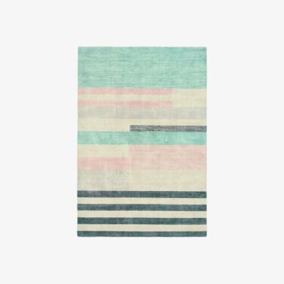 The Rug Seller Parwa Blocks Wool Rugs 026308 in Dusky Hues