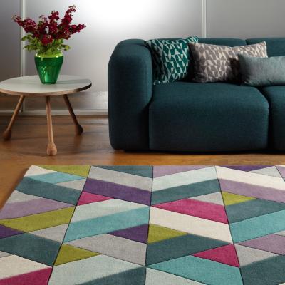 The Rug Seller Funk Chevron Rugs in Blue and Green