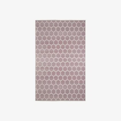 The Rug Seller Manipur Geometric Hexagon Rugs in Amethyst Purple by Designers Guild