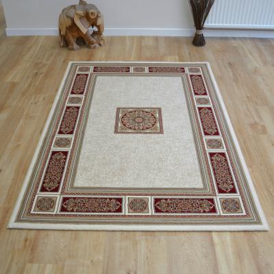 The Rug Seller Da Vinci Rugs 57801 6414 in Cream and Red
