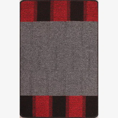 The Rug Seller Blocks Washable Multi Mats in Red&nbsp;80x133cm