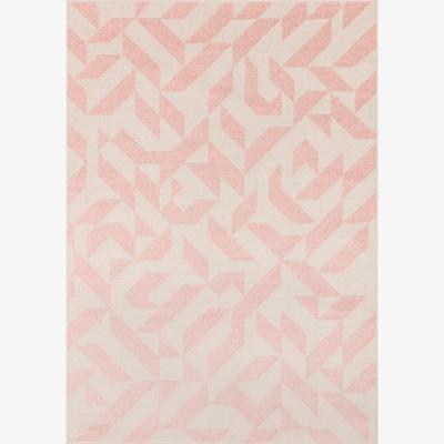 The Rug Seller Muse MU04 Geometric Abstract Woven Rugs in Pink
