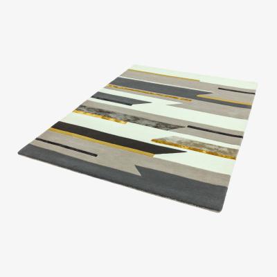 The Rug Seller Matrix Rhombus MAX62 Modern Abstract Rugs in Mustard Yellow&nbsp;120x170cm