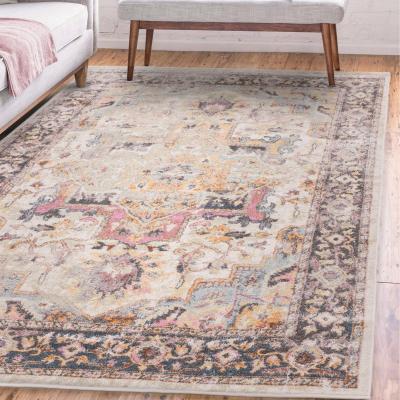 The Rug Seller Flores Kira FR04 Traditional Persian Floral Rugs in Multi