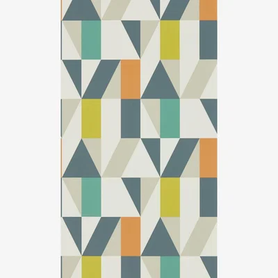 The Rug Seller Nuevo Geometric Wallpaper 111829 by Scion in Citrus Paprika Forest&nbsp;Roll
