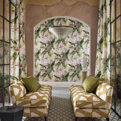 The Rug Seller Paradise Row Wallpaper 312989 by Zoffany in Evergreen&nbsp;Roll