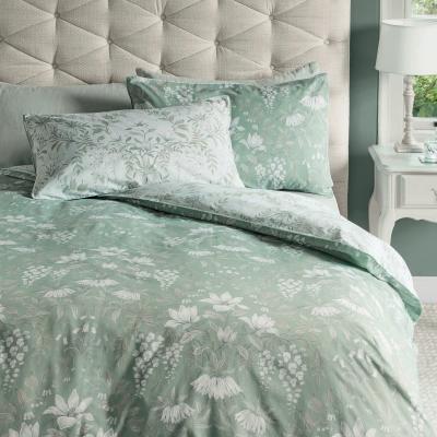 The Rug Seller Parterre Cotton Bedding Set by Laura Ashley in Sage Green50x75cm
