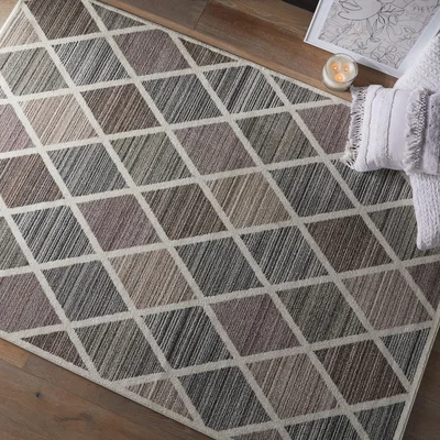 The Rug Seller Sanford 525X Geometric Diamond Modern Rug In Multi160x230cm