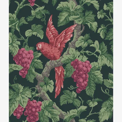 The Rug Seller Woodvale Orchard Wallpaper 116 5020 by Cole & Son in Ruby Rose and Olive GreenRoll