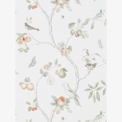 The Rug Seller Fruit Aviary Wallpaper 216313 by Sanderson in Ivory MineralRoll