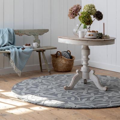 The Rug Seller Cleavers 080904 Circle Rug by Laura Ashley in Dark Steel Grey&nbsp;150x150cm