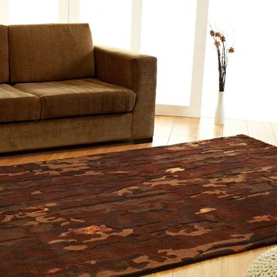 The Rug Seller Unique Earth Abstract Wool Rugs in Brown&nbsp;150x240cm