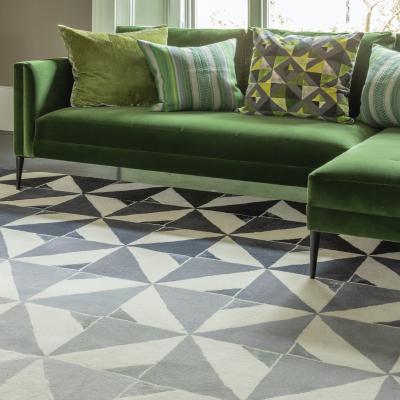 The Rug Seller Baldosa Designer Wool Rugs in Slate Grey by William Yeoward160x260cm