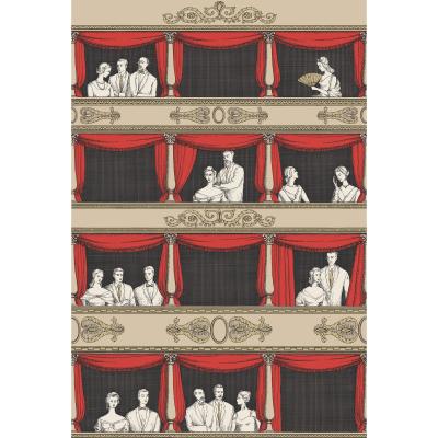 The Rug Seller Teatro Wallpaper 18037 by Cole & Son in Linen Rouge&nbsp;Roll