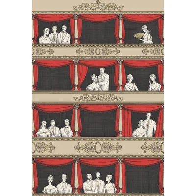 The Rug Seller Teatro Wallpaper 18037 by Cole & Son in Linen Rouge&nbsp;Roll