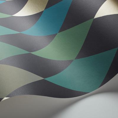 The Rug Seller Punchinello Wallpaper 2007 by Cole & Son in Viridian CharcoalRoll