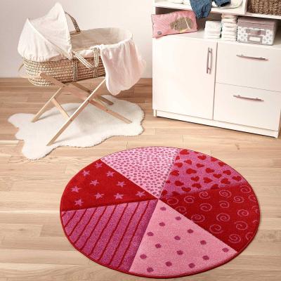 The Rug Seller Round Canon Circular Rugs 21962 055 in Red by Sigikid