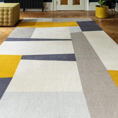The Rug Seller Riley RL04 Rugs in Yellow