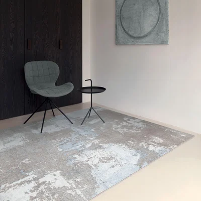 The Rug Seller Moda 47123 GC994 Distressed Abstract Rugs in Grey Blue