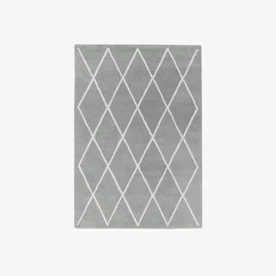 The Rug Seller Albany Diamond Rugs in Silver&nbsp;160x230cm
