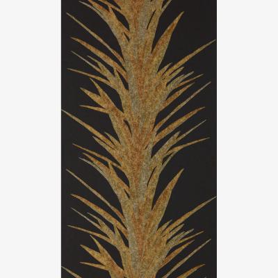 The Rug Seller Yucca Wallpaper 216651 by Sanderson in Charcoal Gold&nbsp;Roll