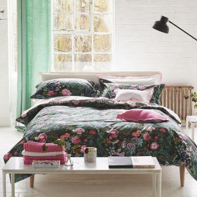 The Rug Seller Porcelaine de Chine Duvet Cover and Pillowcase in Noir Black By Designers Guild Bedding&nbsp;260x220cm