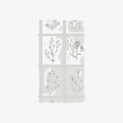 The Rug Seller Little Thistles Wallpaper 216512 by Sanderson in Pewter Grey&nbsp;Roll