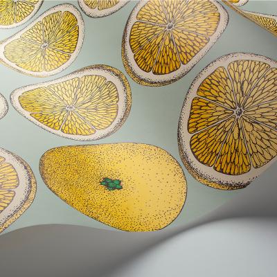 The Rug Seller Arance Wallpaper 24048 by Cole & Son in Lemon Seafoam&nbsp;Roll
