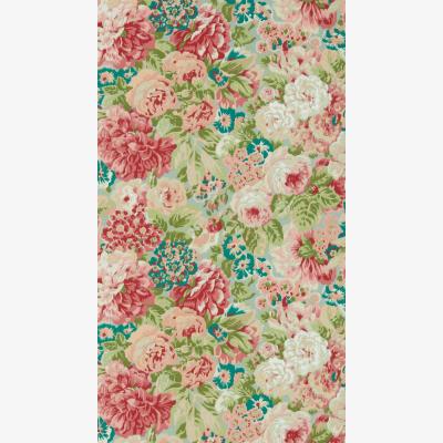 The Rug Seller Rose And Peony Wallpaper 217029 by Sanderson in Blue Clay Carmen&nbsp;Roll