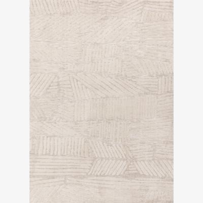 The Rug Seller Mason Trapezium Modern Geometric Rugs in Cream White200x290cm