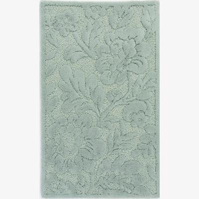 The Rug Seller Brighton 210 Floral Bath Mats in Aqua by Designer Abyss & Habidecor&nbsp;60x100cm