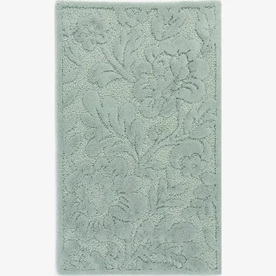 The Rug Seller Brighton 210 Floral Bath Mats in Aqua by Designer Abyss & Habidecor&nbsp;60x100cm
