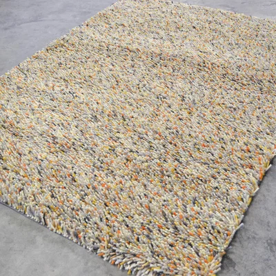 The Rug Seller Brink and Campman Rocks Multi Shaggy Wool Rugs 70213