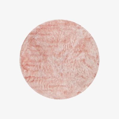 The Rug Seller Weconhome Shiny Touch Circular Shaggy Rugs 1411 055 in Pink