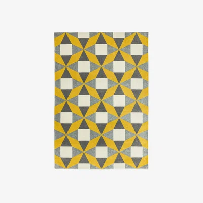 The Rug Seller Colt CL14 Fan Rugs in Mustard by Asiatic