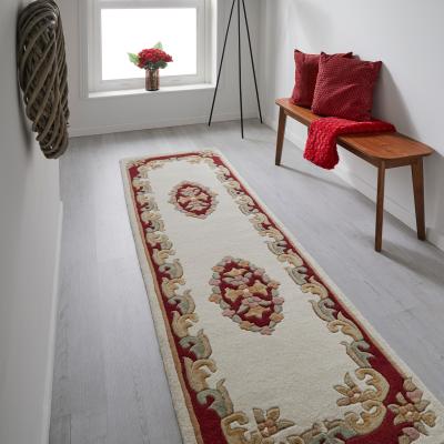 The Rug Seller Royal Aubusson Runner rugs in Red Cream&nbsp;68x235cm